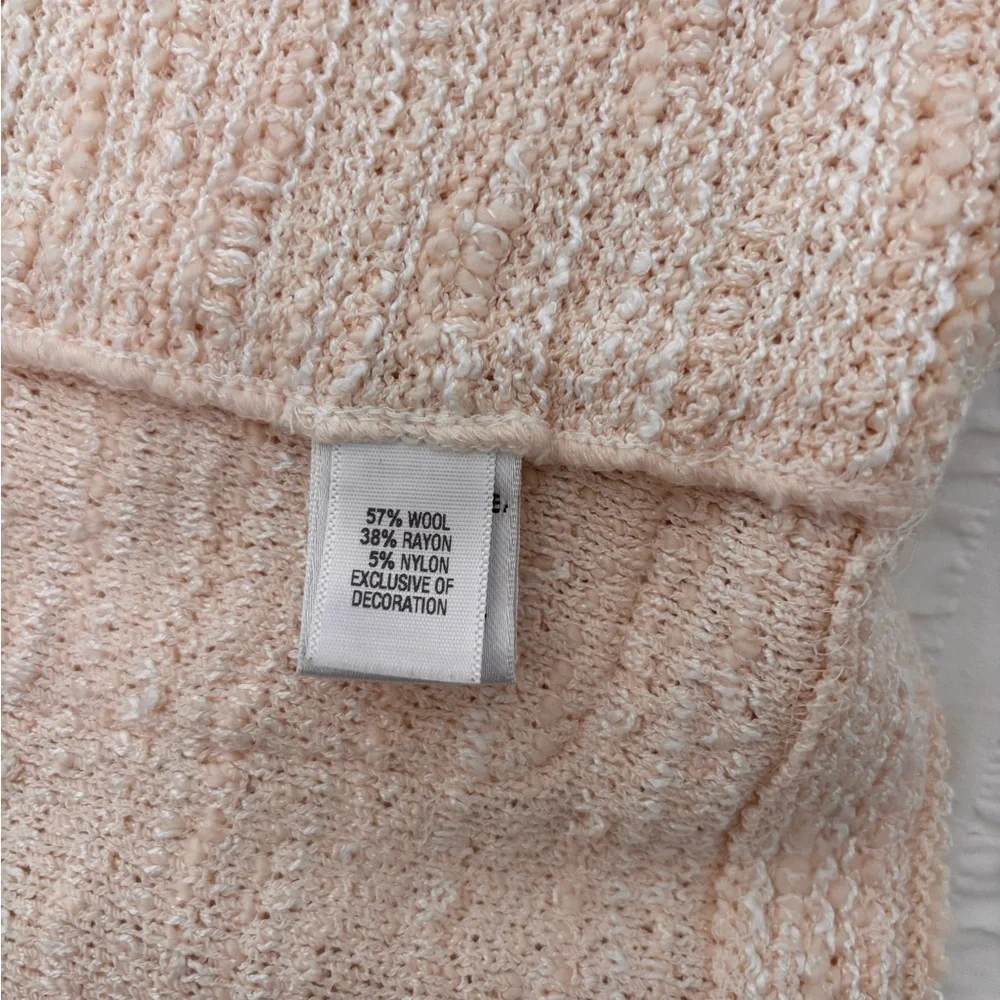 St. John Cream Textured Blazer with Black Accents - Picture 7 of 12